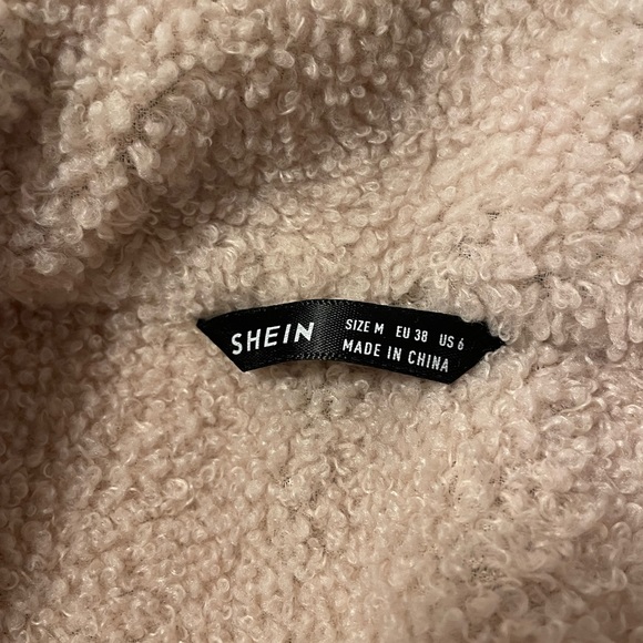 Shein - Sherpa Plaid Jacket - Picture 3 of 3